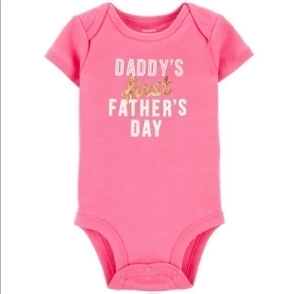 Carter’s Father’s Day Pink Gold Onesie 18 months - Picture 9 of 9